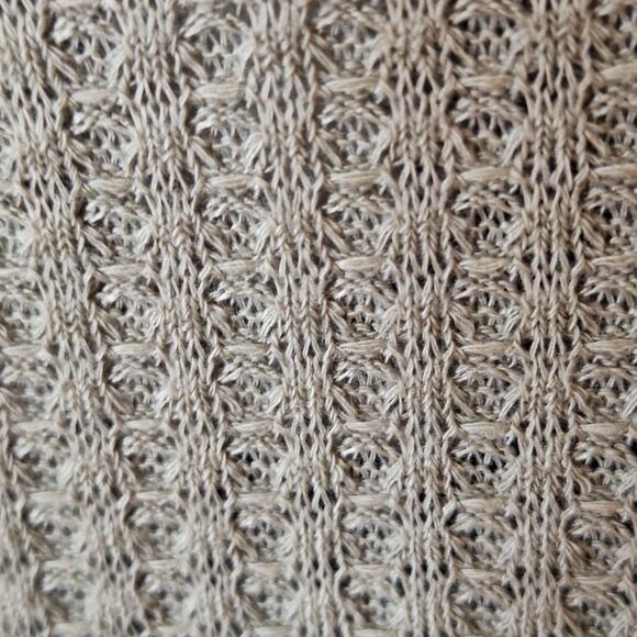 Umgee Womens 2XL Sleeveless Thermal Knit‎ Top Mixed Media Boho Tie Neck Ruffle - Picture 4 of 8